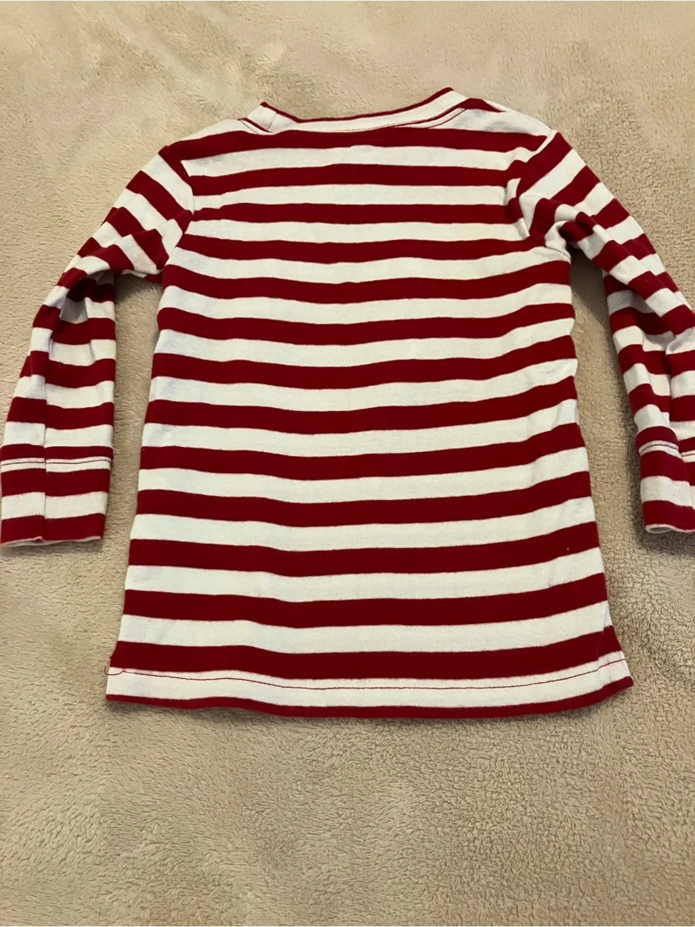 Carter’s Christmas Pajamas 12M Red White Striped Santa 2-Piece Set